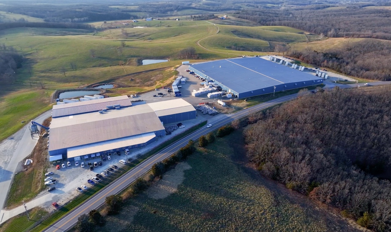 Drone shot of the Freeburg facility